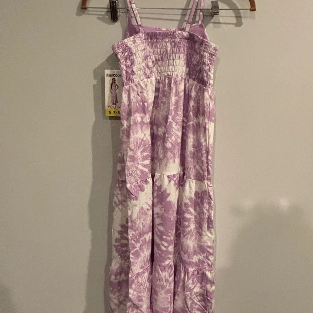 32 Degrees Purple Tie-Dye Girls Dress 7/8S  NWT - Picture 4 of 4